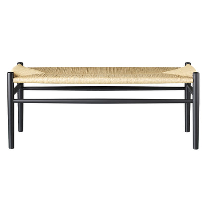 J83B Bench by FDB Mobler - Black Painted Beech