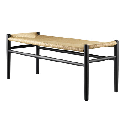 J83B Bench by FDB Mobler - Black Painted Beech