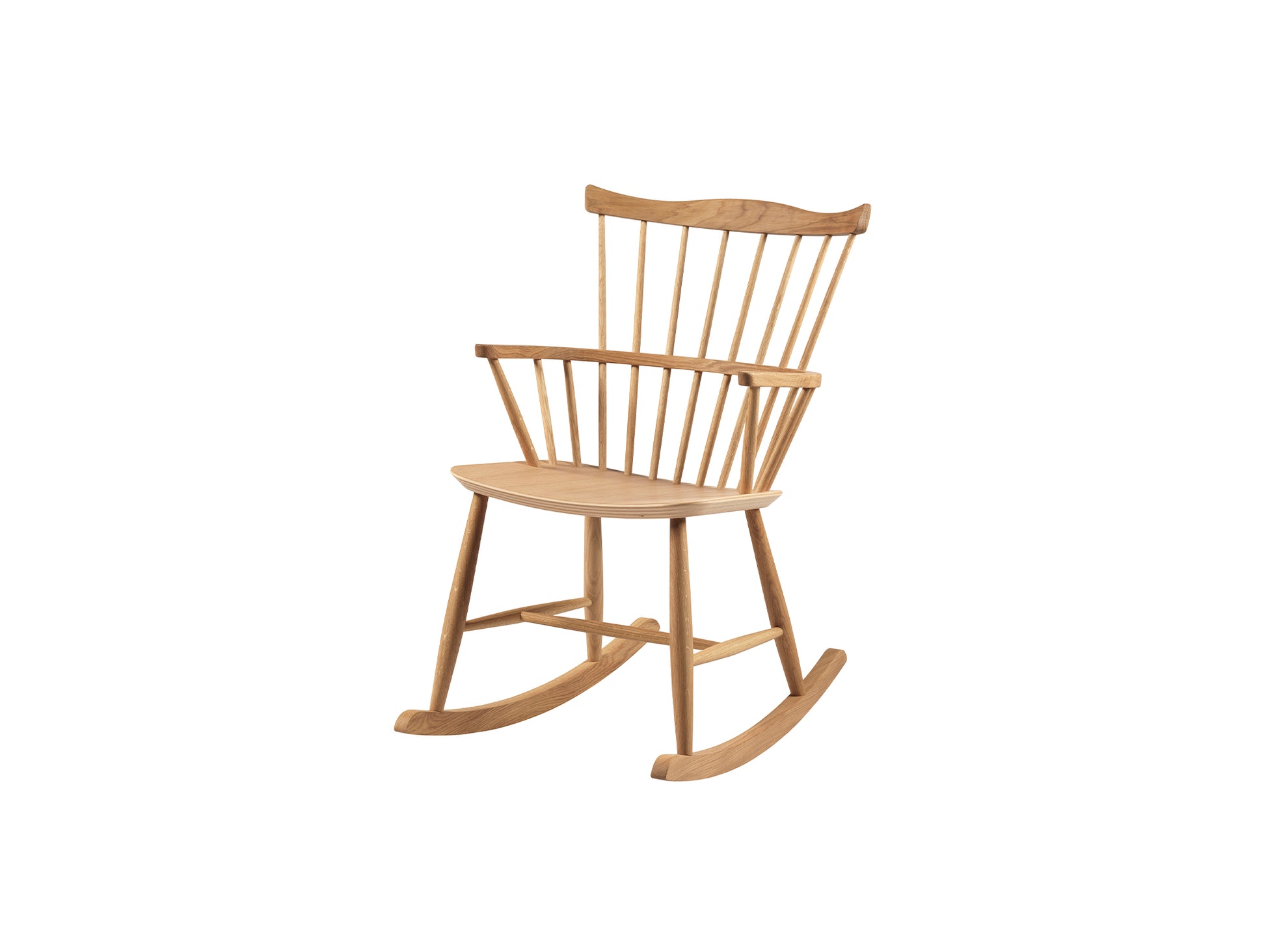 J52G Rocking Chair by FDB Mobler - Oiled Oak