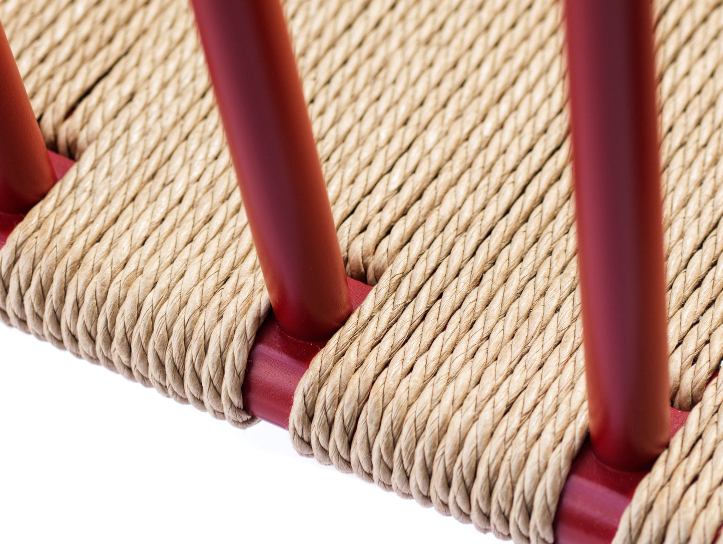 J81 Chair by FDB Mobler - Ruby Red Painted Beech