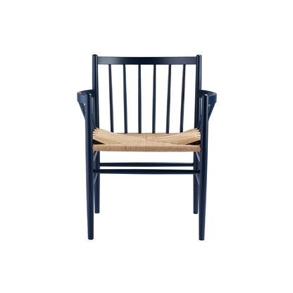 J81 Chair by FDB Mobler - Steel Blue Painted Beech