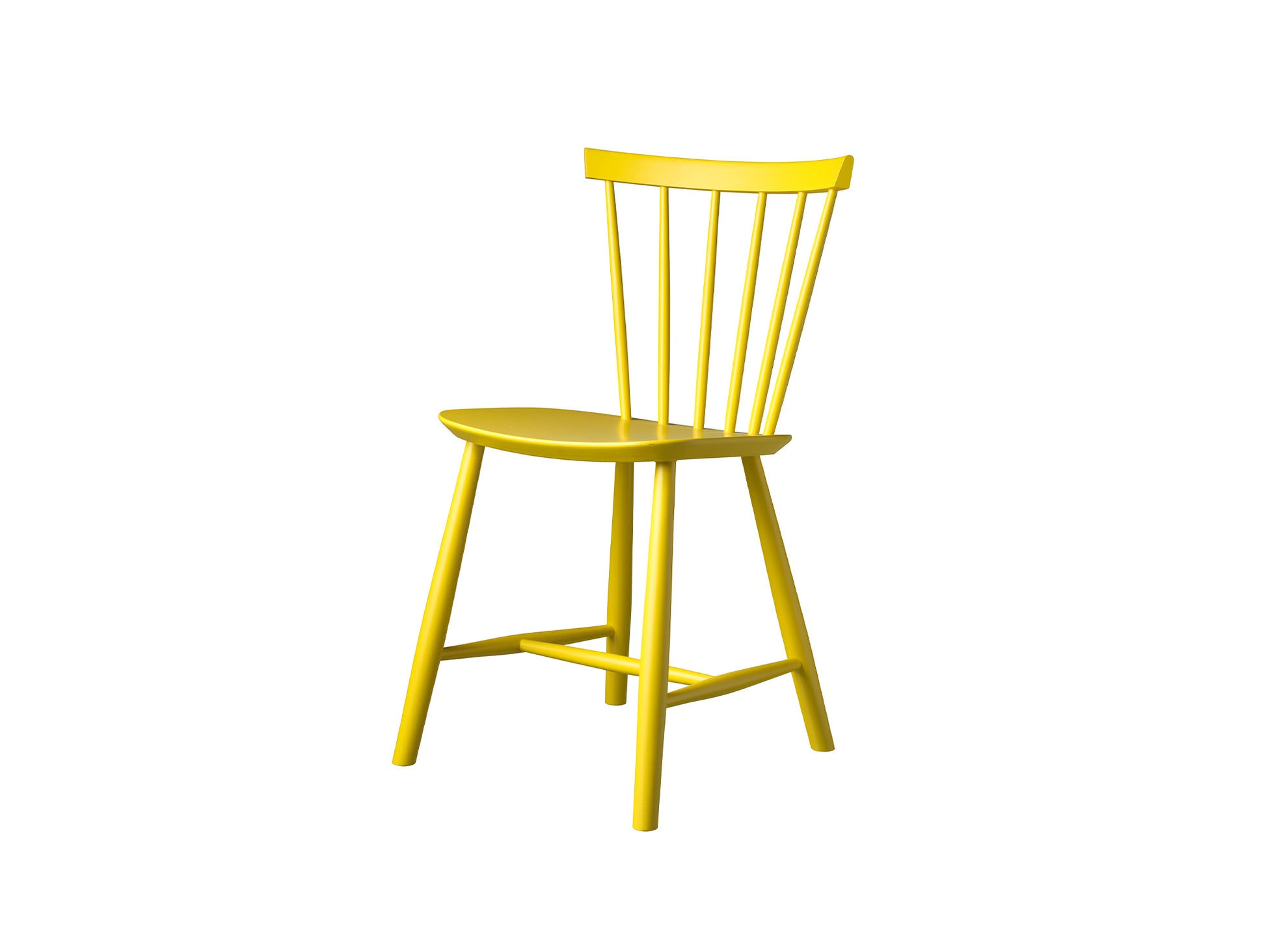 J46 Chair by FDB Mobler - Yellow Painted Beech