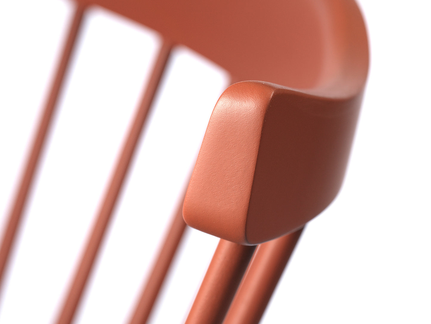 J52B Chair by FDB Mobler - Brick Red Painted Beech