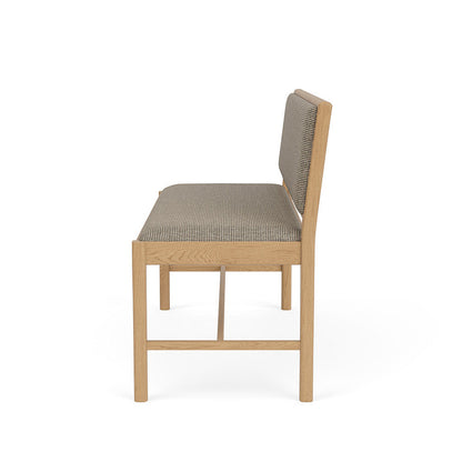 J176 Sonderborg Bench by FDB Mobler - Lacquered Oak / Monochrome Sett Mottled (MLC01)