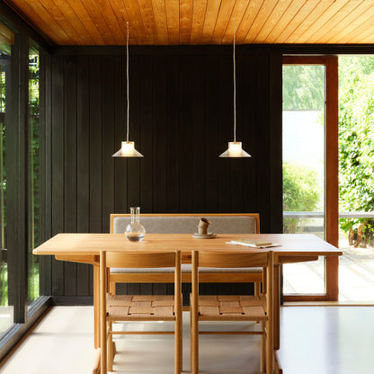 J176 Sonderborg Bench by FDB Mobler - Lacquered Oak / Monochrome Sett Mottled (MLC01)