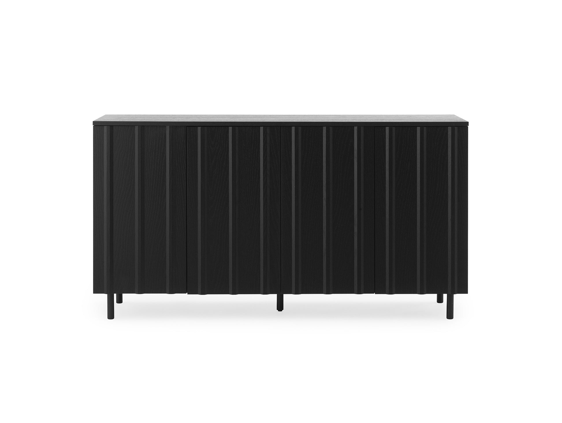 Rib Sideboard by Normann Copenhagen - High / Black Painted Oak Veneer