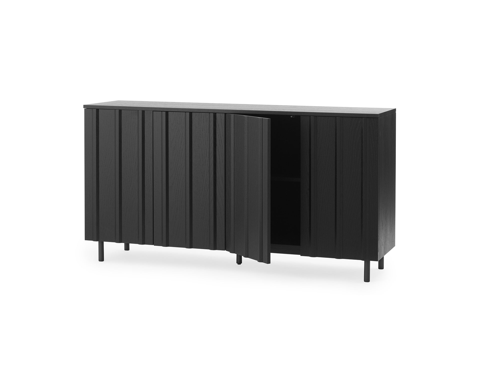 Rib Sideboard by Normann Copenhagen - High / Black Painted Oak Veneer