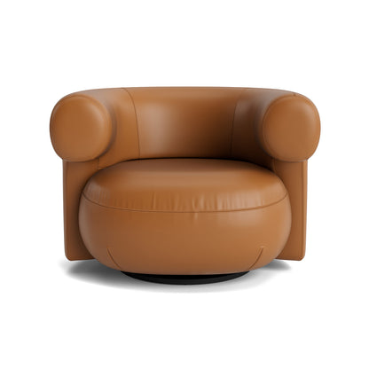 Burra Lounge Chair by Normann Copenhagen - Swivel Base / Ultra Leather 41574