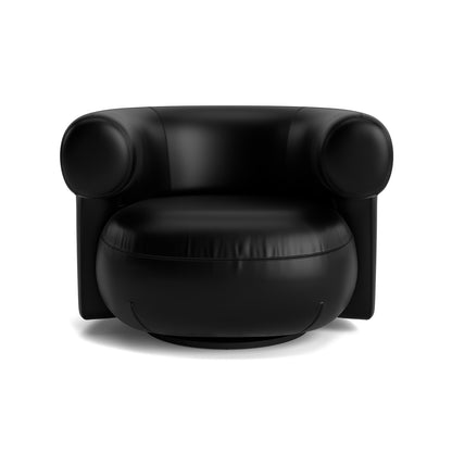 Burra Lounge Chair by Normann Copenhagen - Swivel Base with Return / Ultra Leather 41599