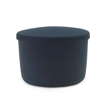 Hide Storage Pouf by Normann Copenhagen - Small / Steel Blue