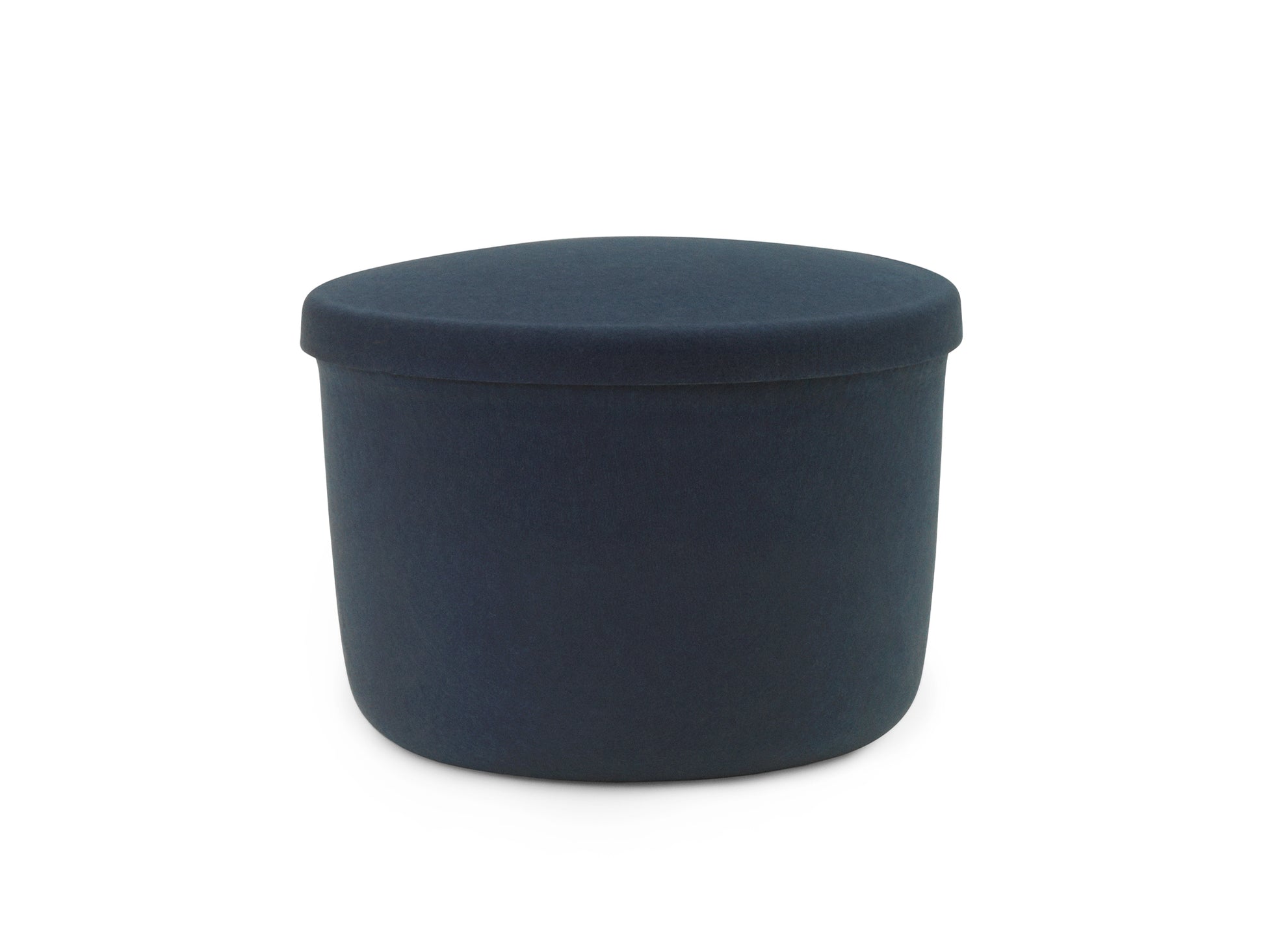Hide Storage Pouf by Normann Copenhagen - Small / Steel Blue