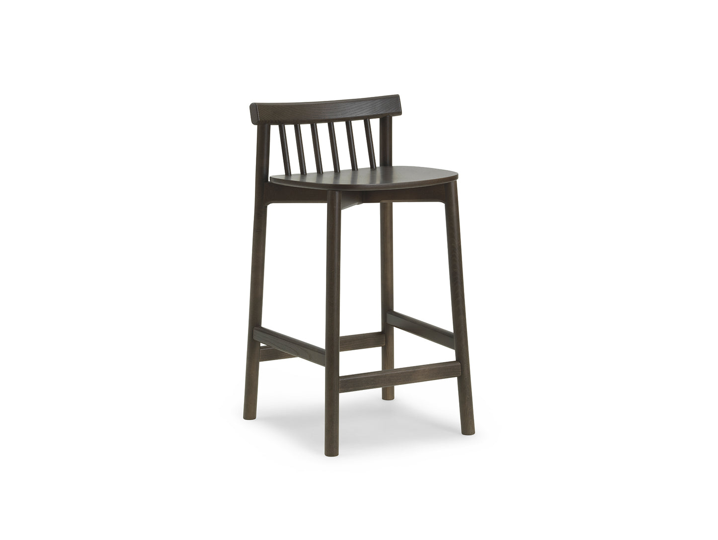 Pind Bar Stool by Normann Copenhagen - SH 65 cm / Brown Stained Ash