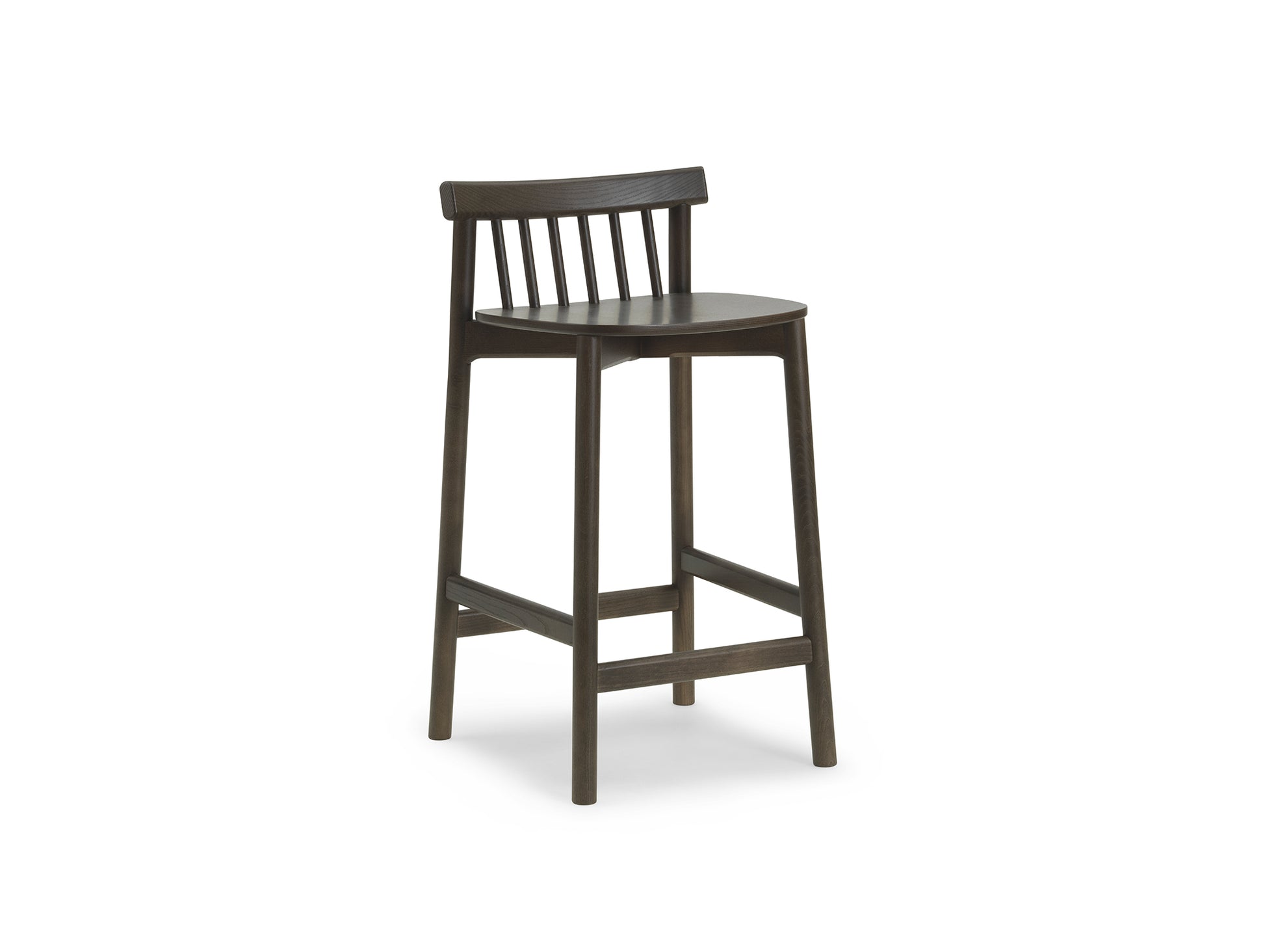 Pind Bar Stool by Normann Copenhagen - SH 65 cm / Brown Stained Ash