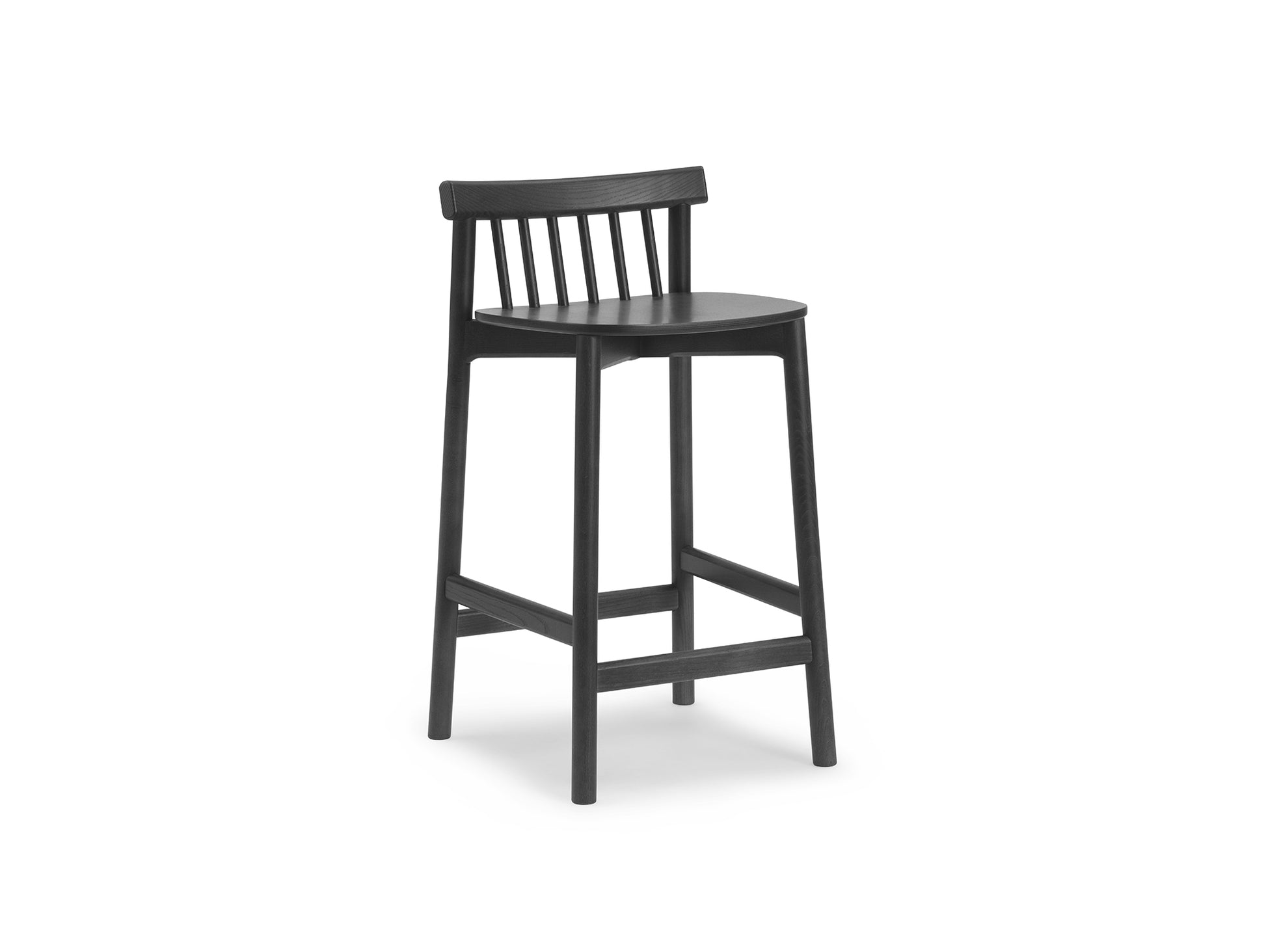 Pind Bar Stool by Normann Copenhagen - SH 65 cm / Black Stained Ash