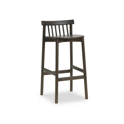 Pind Bar Stool by Normann Copenhagen - SH 75 cm / Brown Stained Ash