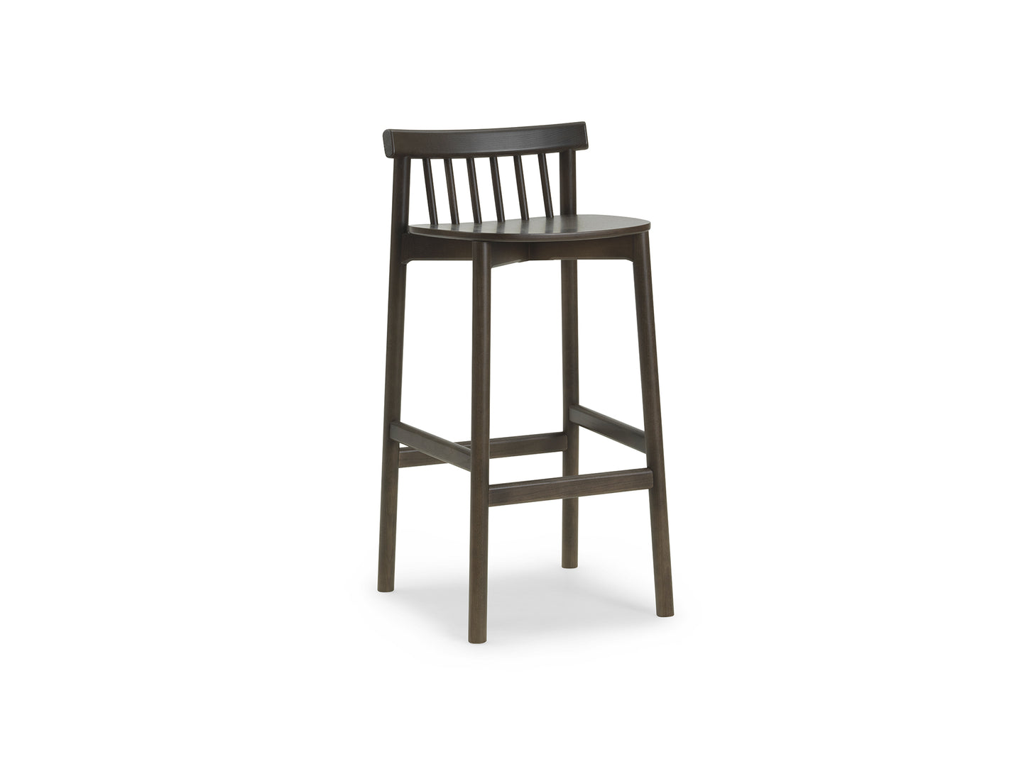 Pind Bar Stool by Normann Copenhagen - SH 75 cm / Brown Stained Ash