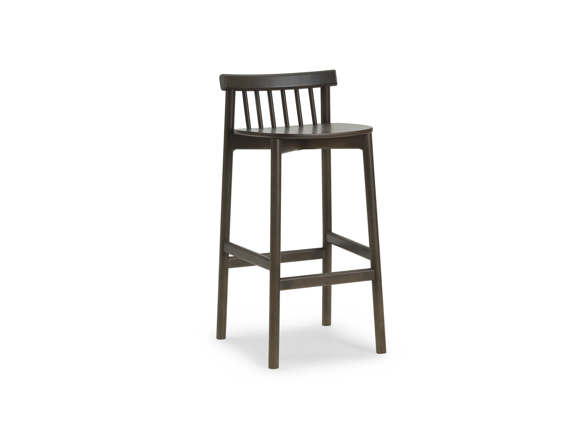 Pind Bar Stool by Normann Copenhagen - SH 75 cm / Brown Stained Ash