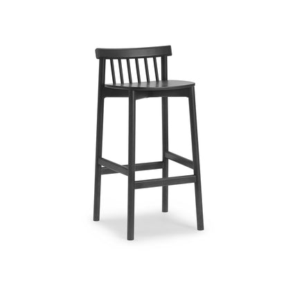 Pind Bar Stool by Normann Copenhagen - SH 75 cm / Black Stained Ash