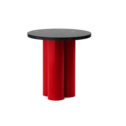 Dit Side Table by Normann Copenhagen - Bright Red Base / Nero Marquina