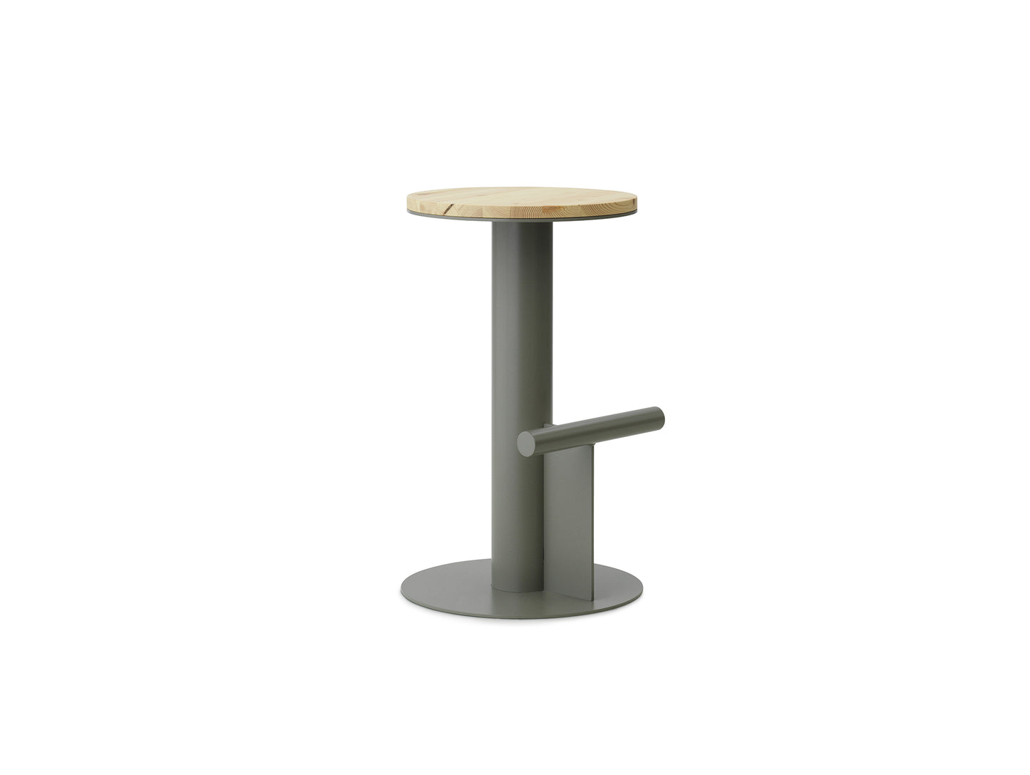 Pole Bar Stool by Normann Copenhagen - H65 / Grey