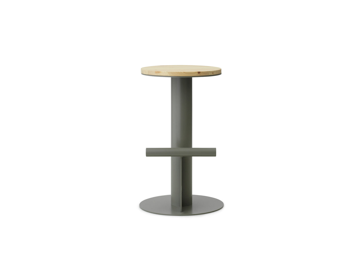 Pole Bar Stool by Normann Copenhagen - H65 / Grey