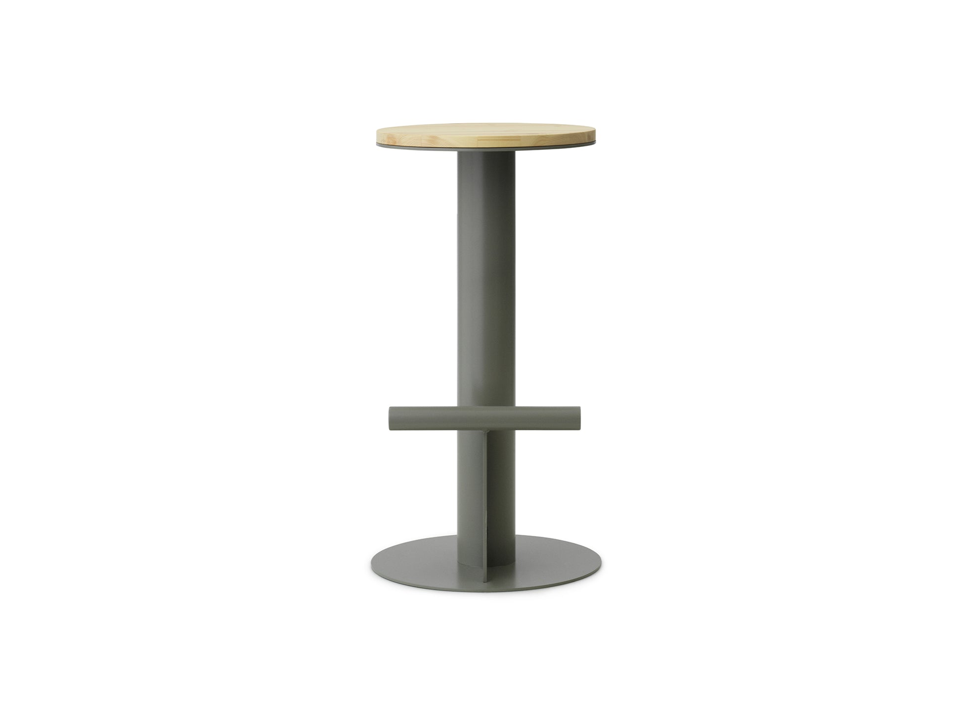 Pole Bar Stool by Normann Copenhagen - H75 / Grey