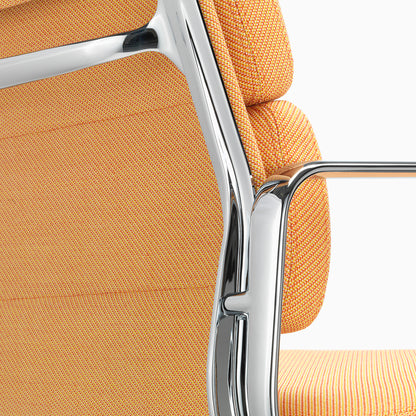 Soft Pad Conference Chair EA 208 by Vitra - Chromed Aluminium / Track Cognac Mustard (F120)