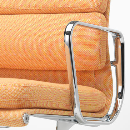 Soft Pad Conference Chair EA 208 by Vitra - Chromed Aluminium / Track Cognac Mustard (F120)