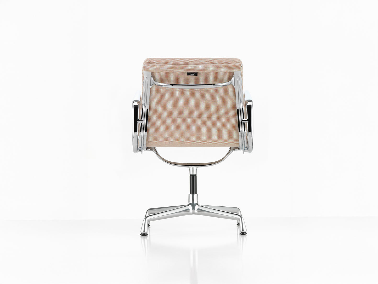 Soft Pad Conference Chair EA 208 by Vitra - Chromed Aluminium / Laser RE Nude Cream (F40)