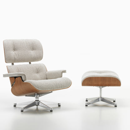 Eames Lounge Chair and Ottoman - Nubia Fabric by Vitra - American Cherry / Creme Sand 03 Nubia
