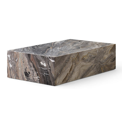 Marble Plinth Low by Audo Copenhagen - Grey Galaxy Marble