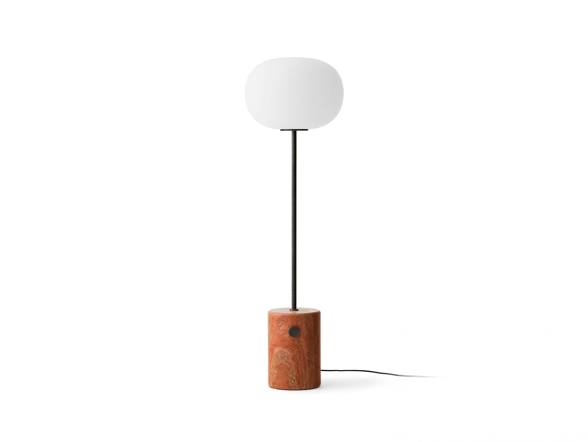JWDA Floor Lamp by Audo Copenhagen - Red Travertine Base / Bronzed Brass Stem