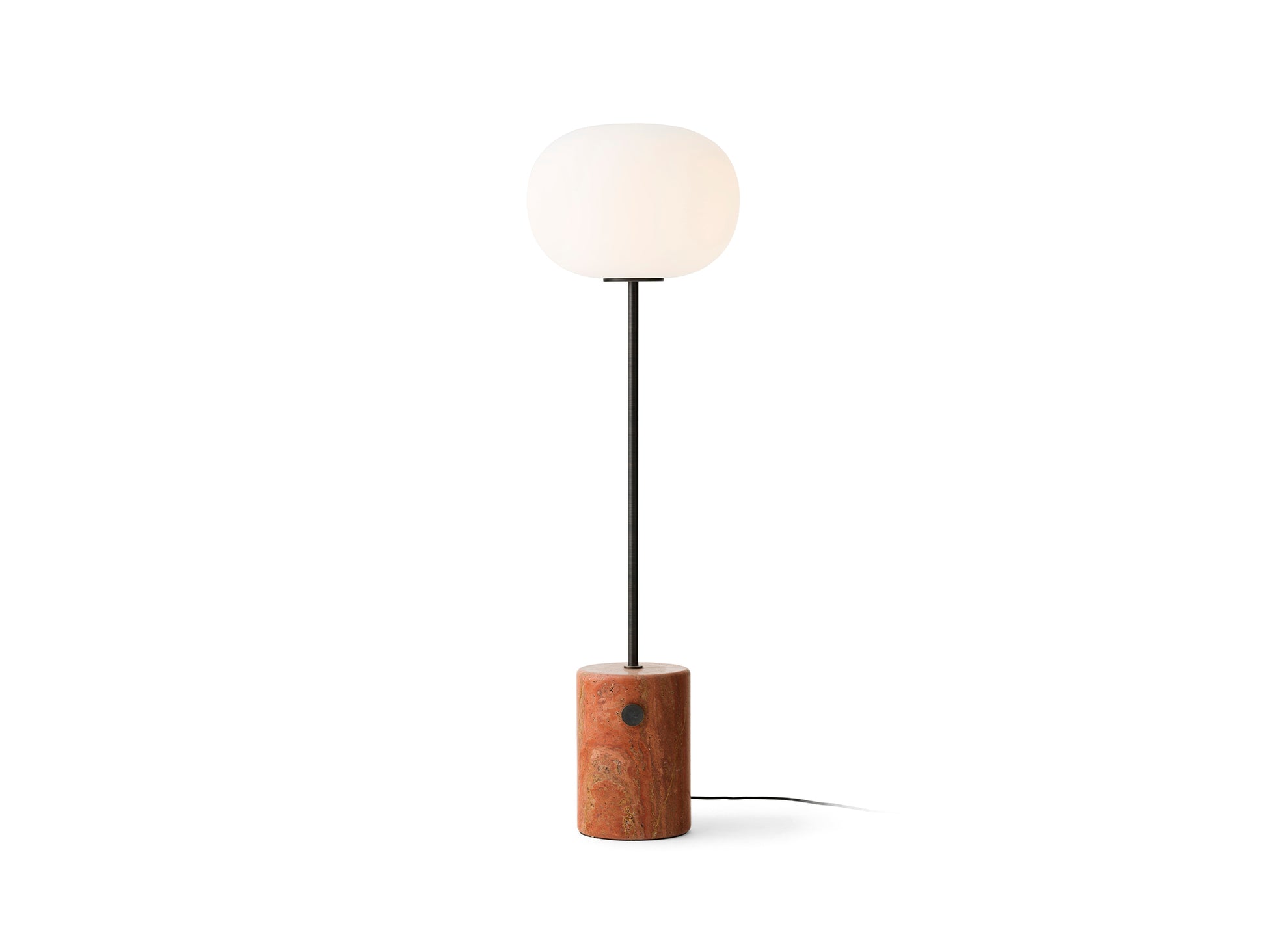 JWDA Floor Lamp by Audo Copenhagen - Red Travertine Base / Bronzed Brass Stem