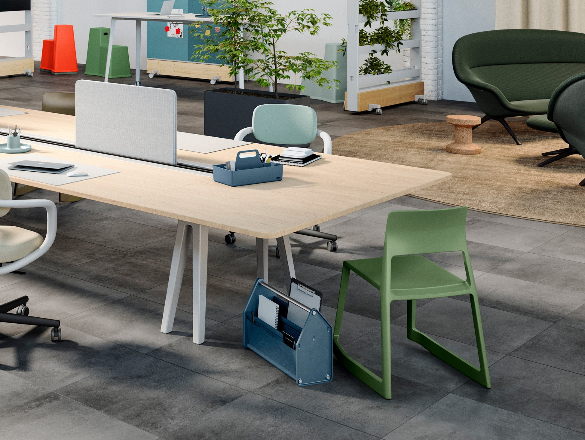 Tip Ton Chair RE by Vitra - Industrial Green