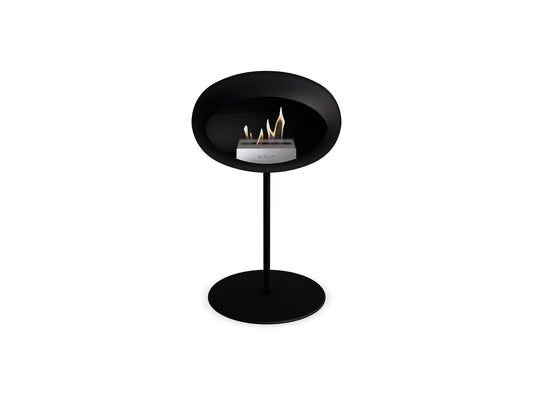 Steel Low Fireplace by Le Feu - Black Dome/ Black Pole 25 mm / Black Plate