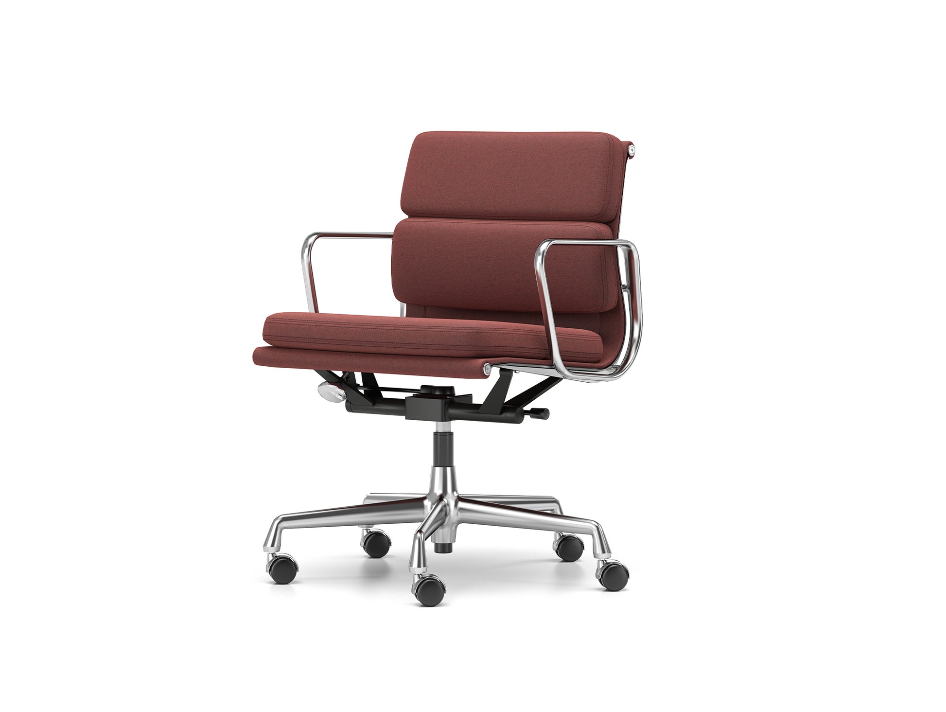 Soft Pad Work Chair EA 217 by Vitra - Chromed Aluminium / Cosy 2 Chestnut