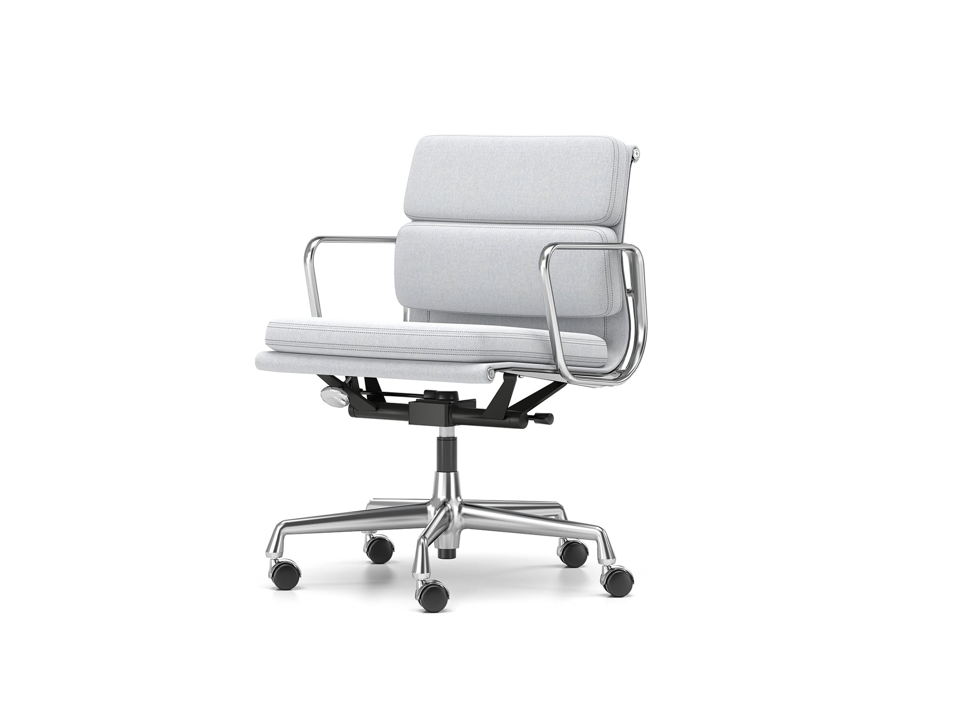 Soft Pad Work Chair EA 217 by Vitra - Chromed Aluminium / Cosy 2 Pale Blue