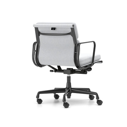 Soft Pad Work Chair EA 217 by Vitra - Black Aluminium / Cosy 2 Pale Blue