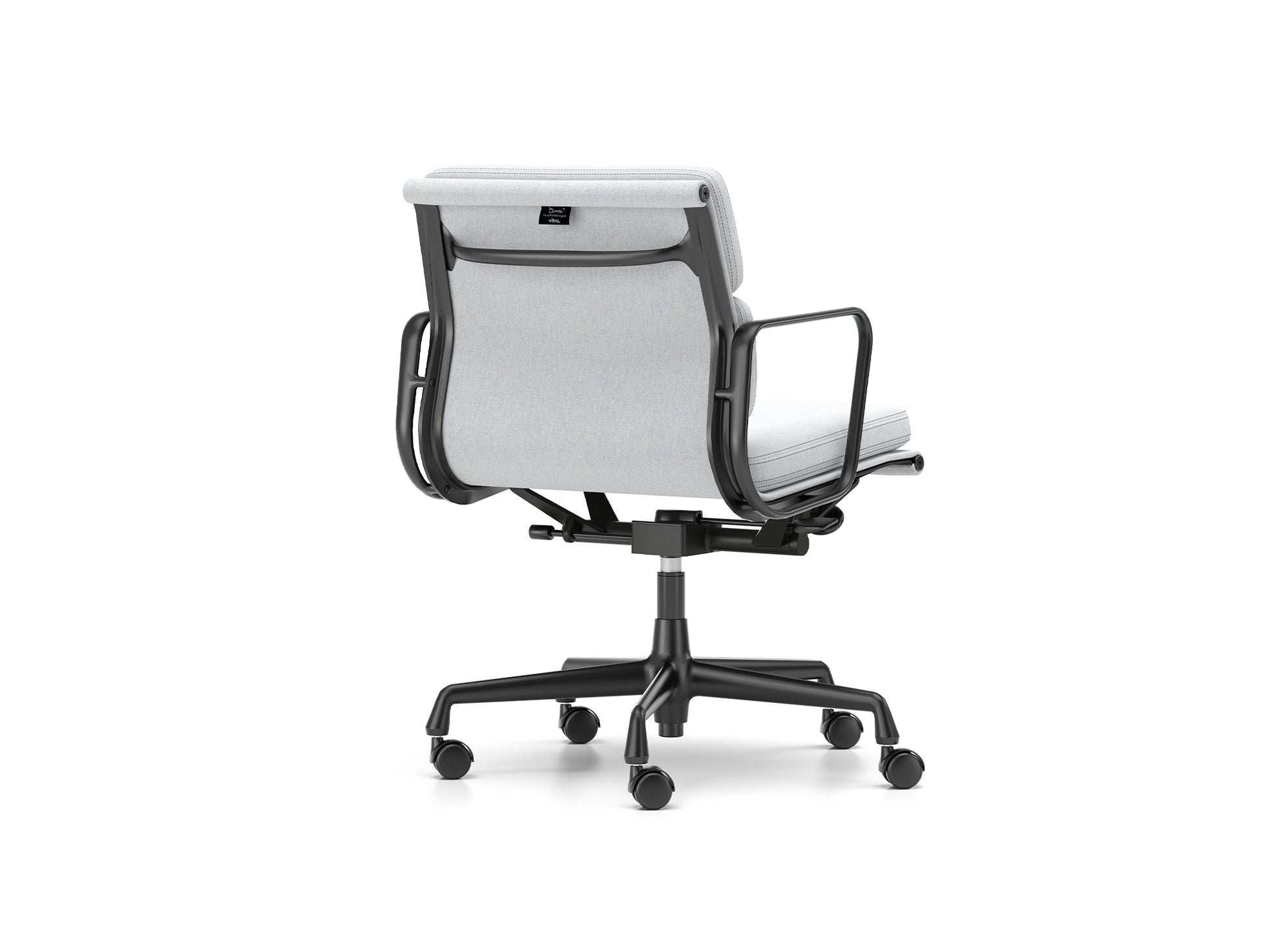 Soft Pad Work Chair EA 217 by Vitra - Black Aluminium / Cosy 2 Pale Blue