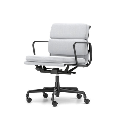 Soft Pad Work Chair EA 217 by Vitra - Black Aluminium / Cosy 2 Pale Blue