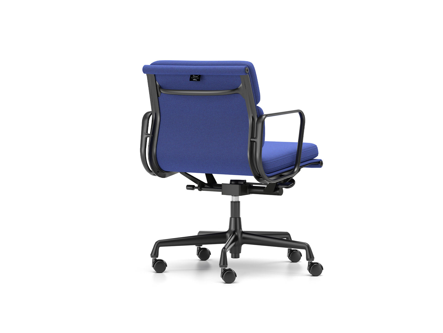 Soft Pad Work Chair EA 217 by Vitra - Black Aluminium / Cosy 2 Electric Blue