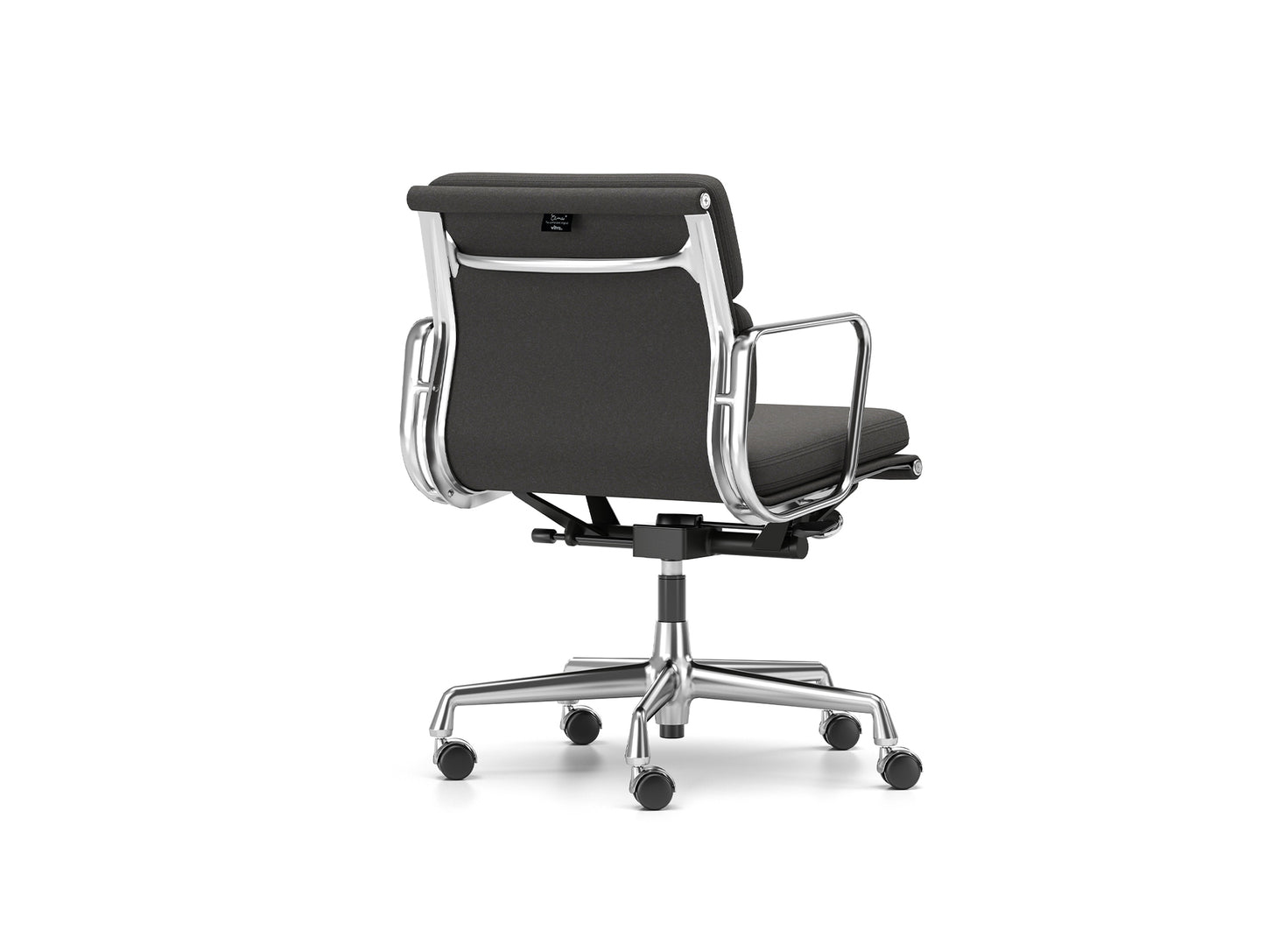Soft Pad Work Chair EA 217 by Vitra - Chromed Aluminium / Cosy 2 Merino Black