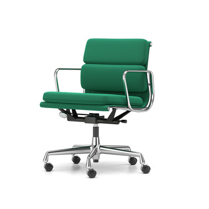 Soft Pad Work Chair EA 217 by Vitra - Chromed Aluminium / Laser RE Emerald Malachite