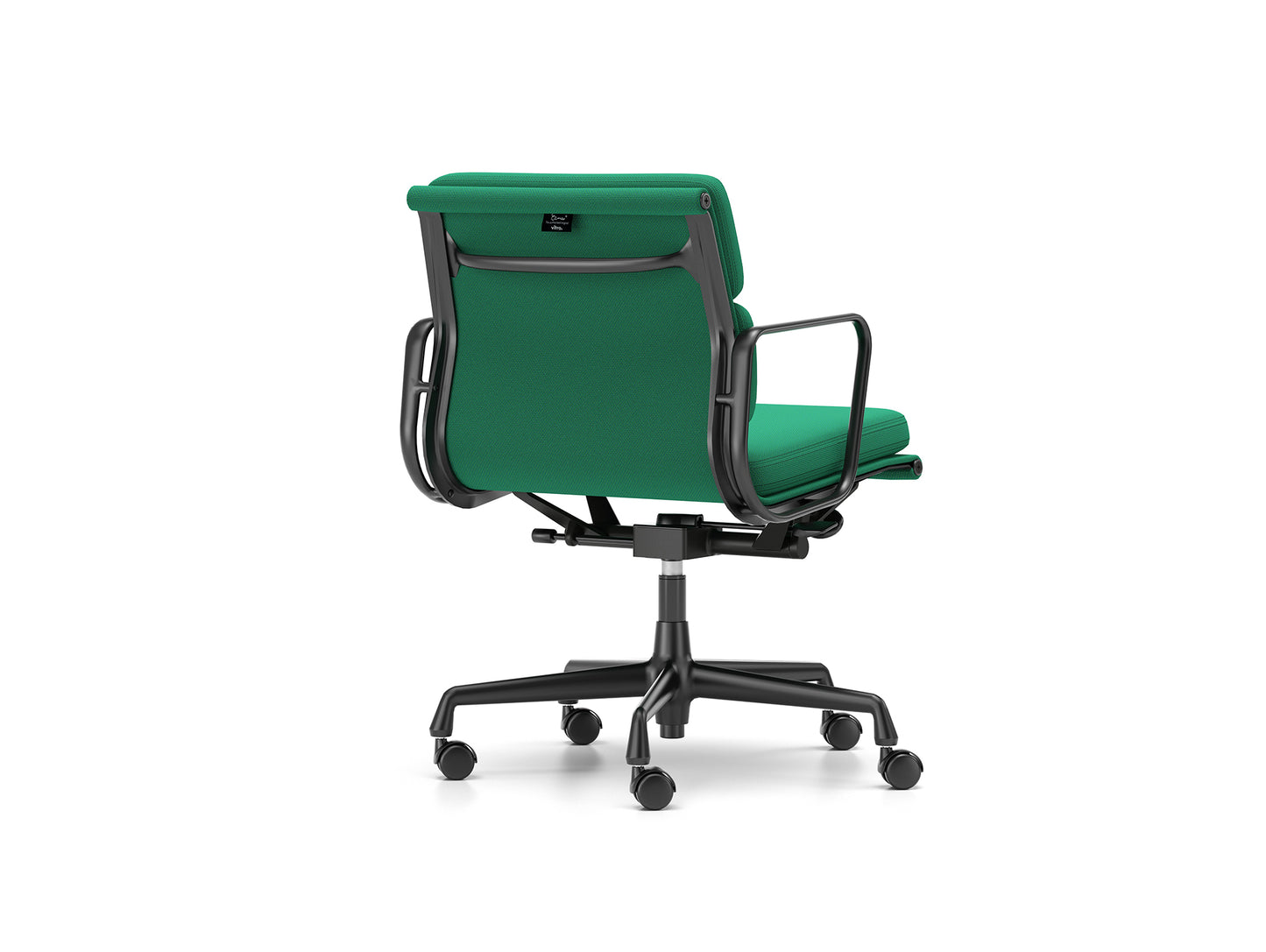 Soft Pad Work Chair EA 217 by Vitra - Black Aluminium / Laser RE Emerald Malachite