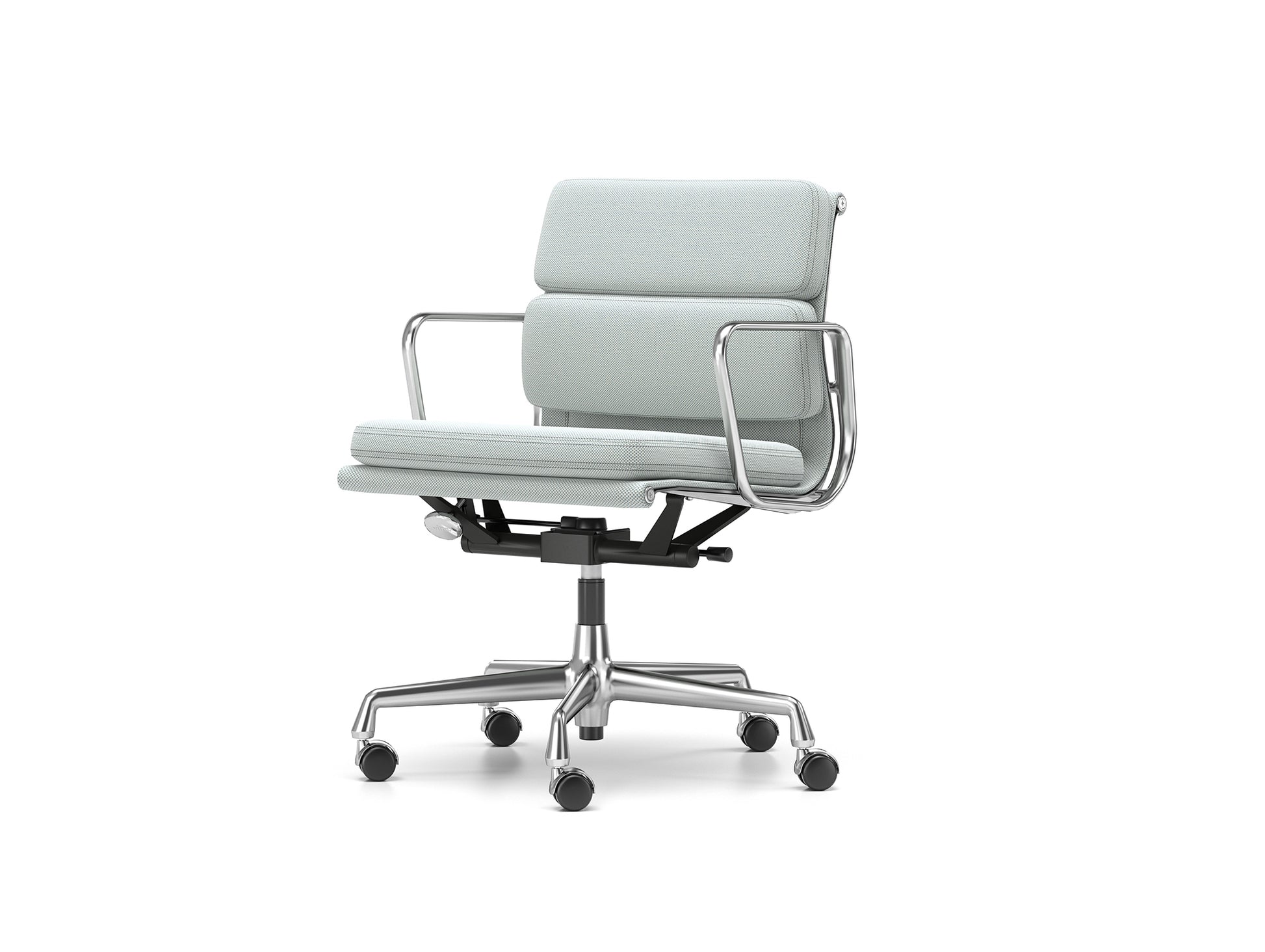 Soft Pad Work Chair EA 217 by Vitra - Chromed Aluminium / Laser RE Ice Blue Cream