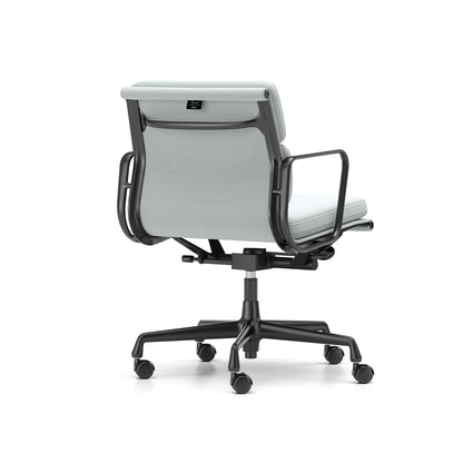 Soft Pad Work Chair EA 217 by Vitra - Black Aluminium / Laser RE Ice Blue Cream