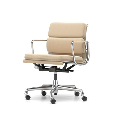 Soft Pad Work Chair EA 217 by Vitra - Chromed Aluminium / Laser RE Papyrus Cream