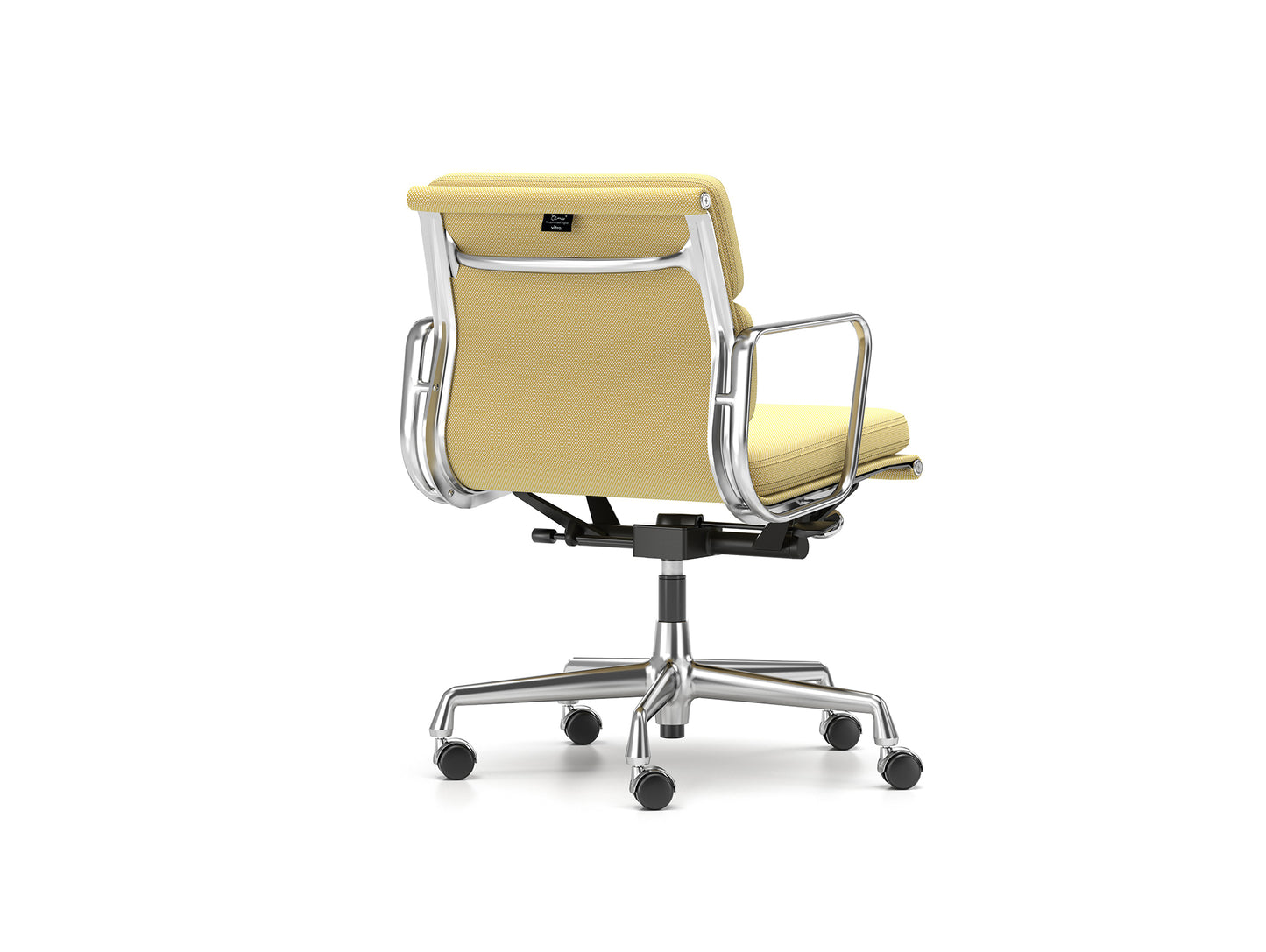 Soft Pad Work Chair EA 217 by Vitra - Chromed Aluminium / Laser RE Cream Mustard
