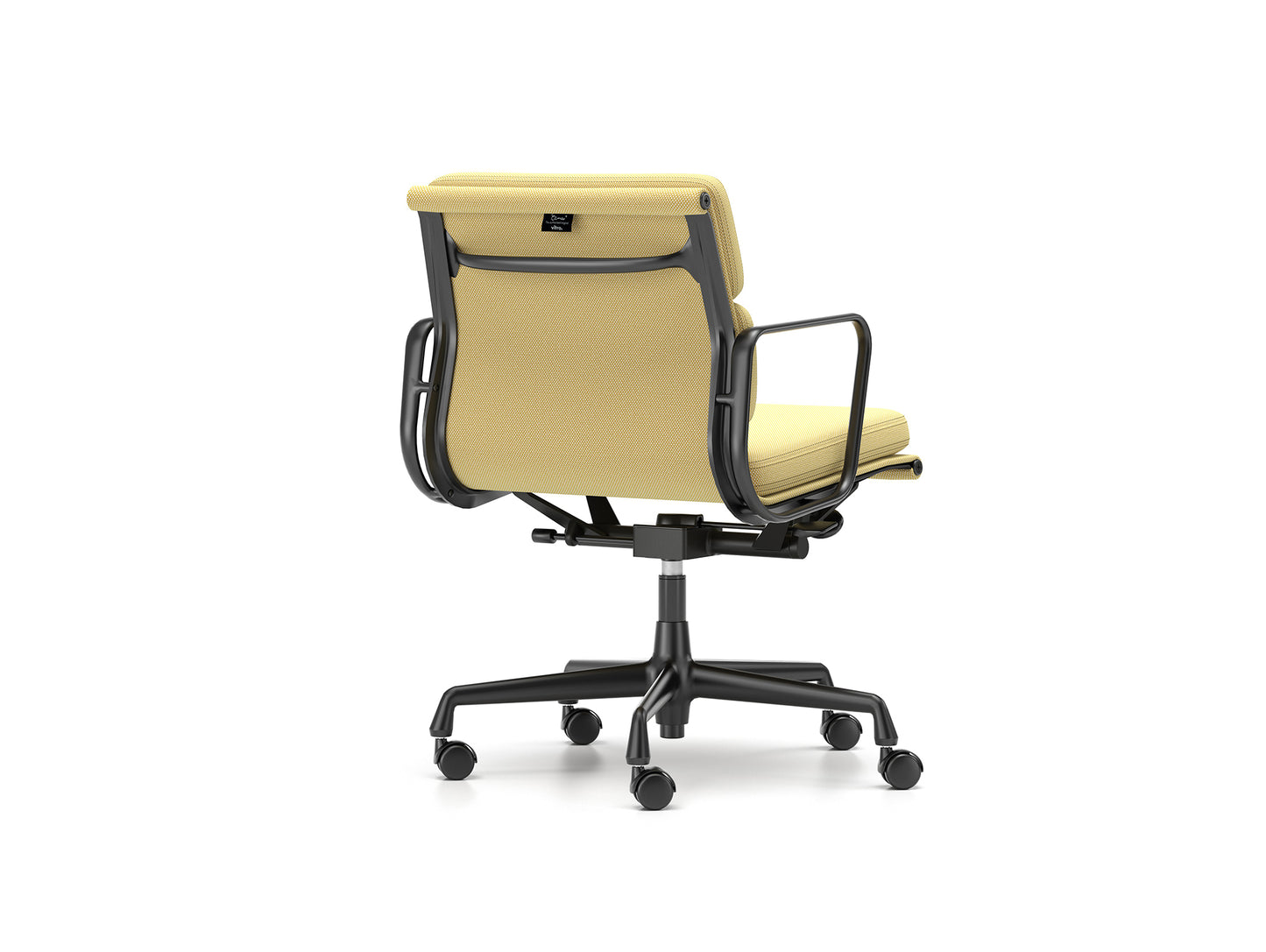Soft Pad Work Chair EA 217 by Vitra - Chromed Aluminium / Laser RE Cream Mustard