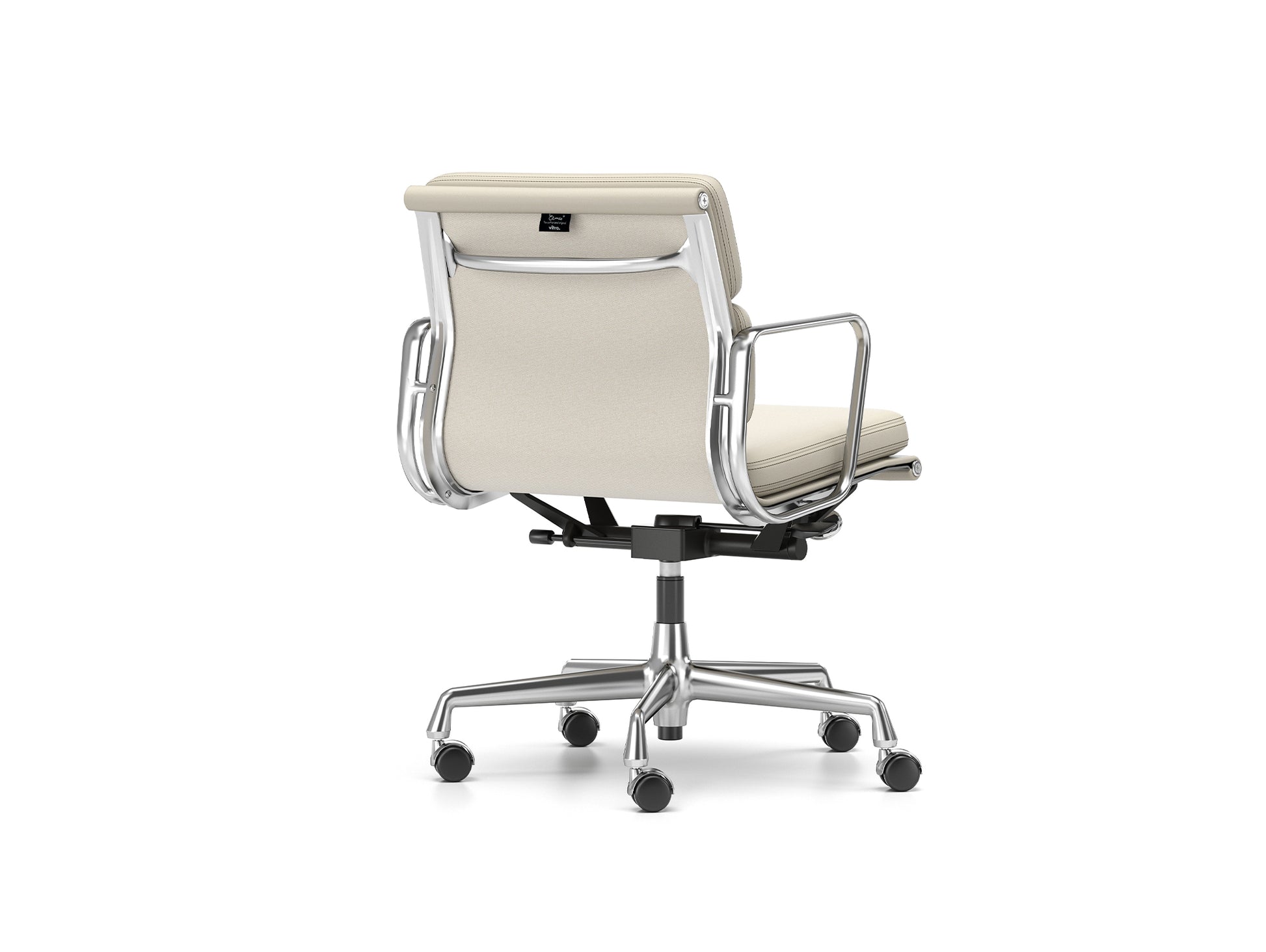 Soft Pad Work Chair EA 217 by Vitra - Chromed Aluminium / Clay Premium F Leather